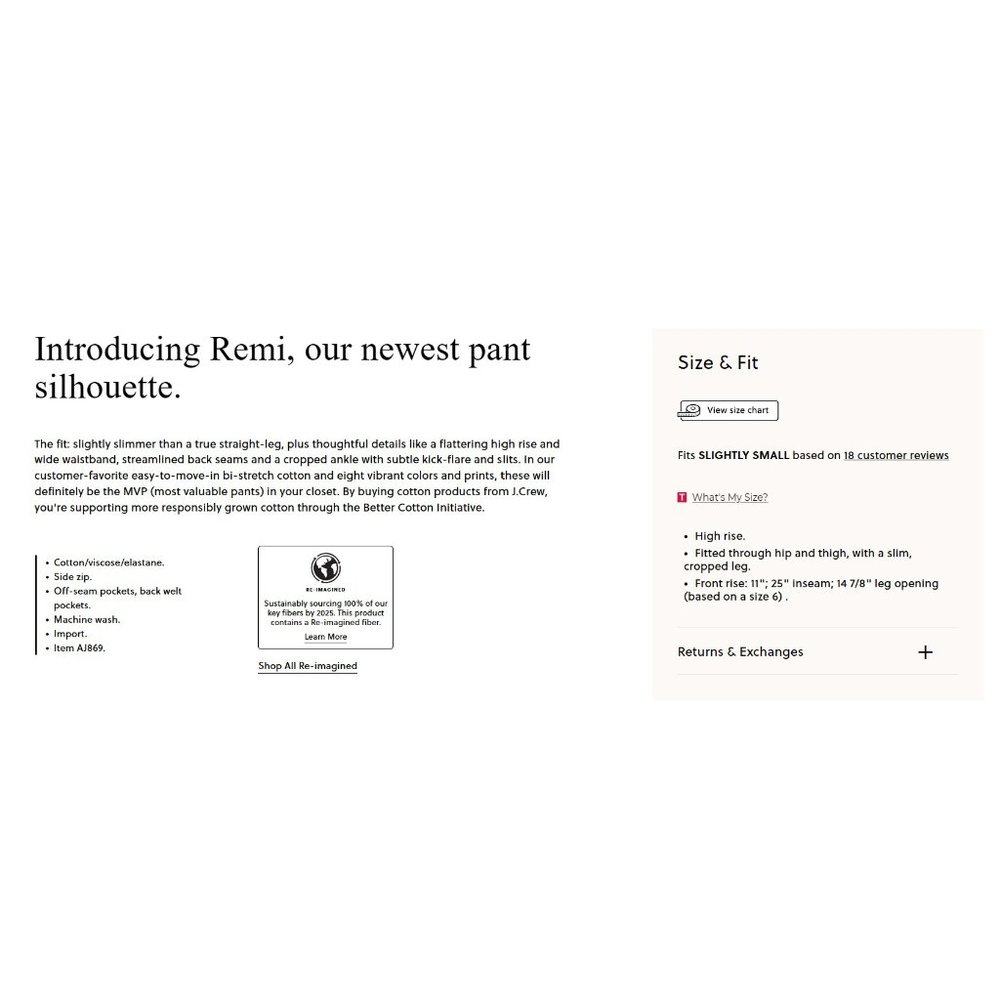 J. Crew Remi Pant, NEW, Grey, 8P, bi-stretch cotton, work pants, grayish… - Picture 9 of 9
